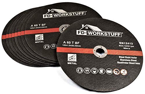 Discos de Corte Profesionales │ 20 piezas │ Ø 125 mm, 1 mm de grosor │ para amoladoras flexibles, de separación │ Inox │ Disoc de Corte │ Discos Flexibles Discos de Corte Profesionales │ 20 piezas │ Ø 125 mm, 1 mm de grosor │ para amoladoras flexibles, de separación │ Inox │ Disoc de Corte │ Discos Flexibles