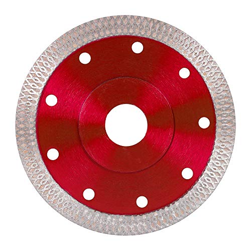 Discos de Diamante 115mm Disco de Corte de Diamante Premium Azulejo Gres PorceláNico en seco con Corte Húmedo para Gres Porcelánico (Rojo 115mm)