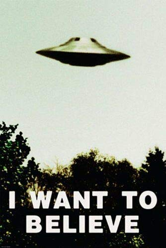 Diuangfoong X-FILES - I WANT TO BELIEVE - Póster de OVNI - AlienS Space HIP 9855