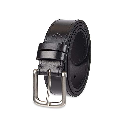 Dockers Men's Leather Belt with Prong Buckle, Black, 34