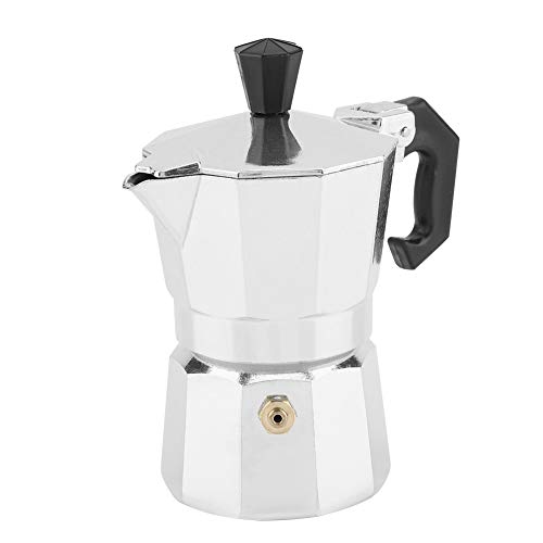Duokon 30 ml 1 Taza de Aluminio Tipo Italiano Moka Pot Cafetera para café expreso Estufa para Uso en el hogar en una Estufa a Gas o eléctrica