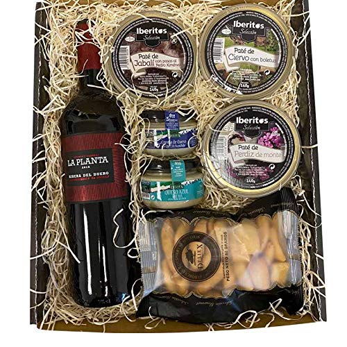 Económico Pack Picoteo 7 - Vino La Planta, Surtidos patés Gourmet y cremas de Queso Deliex Económico Pack Picoteo 7 - Vino La Planta, Surtidos patés Gourmet y cremas de Queso Deliex