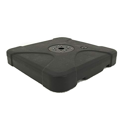 Edenjardi Base de Parasol péndulo rellenable de 120 Kg en Color Negro con agarres, Tamaño: 81x81x12 cm, Material: Polietileno de Alta Densidad (HDPE) Edenjardi Base de Parasol péndulo rellenable de 120 Kg en Color Negro con agarres, Tamaño: 81x81x12 cm, Material: Polietileno de Alta Densidad (HDPE)