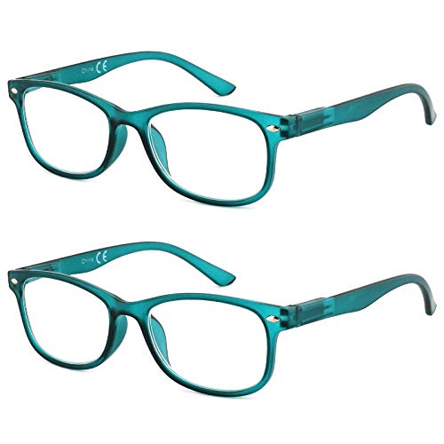 EFE Gafas de Lectura 5 Unidades Anti Luz Azul Gafas para Leer Bisagra de Resorte Ligeras Comodas de Modas Vista de Cerca Hombre y Mujer (+2.0)