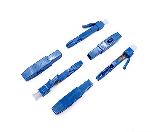 Elfcam - Conector rápido de fibra óptica LC/UPC Simplex Monomodo (SM), lote de 5 Elfcam - Conector rápido de fibra óptica LC/UPC Simplex Monomodo (SM), lote de 5