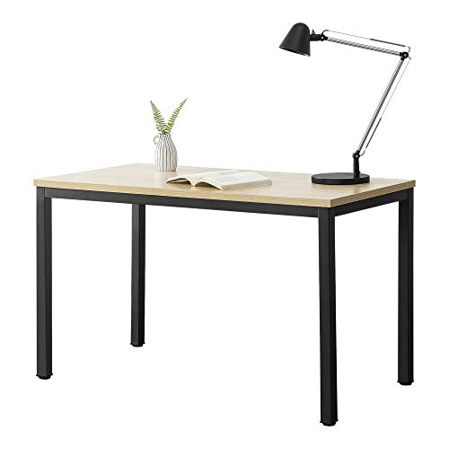 [en.casa] Mesa Escritorio Odense Escritorio de Ordenador 75 x 120 x 60 cm Mesa para jóvenes Mesa de Oficina Mesa de Trabajo Negro y Color Roble