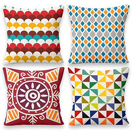 Enibon Fundas de Cojines 45x45cm, 4 Pack Funda Cojin de Lino y Algodón, Estilo Engrosado Super Suave, Fundas de Almohada Cuadrada para Sofá Cama Sillas Coche Dormitorio Decoracion para Hogar. Enibon Fundas de Cojines 45x45cm, 4 Pack Funda Cojin de Lino y Algodón, Estilo Engrosado Super Suave, Fundas de Almohada Cuadrada para Sofá Cama Sillas Coche Dormitorio Decoracion para Hogar.