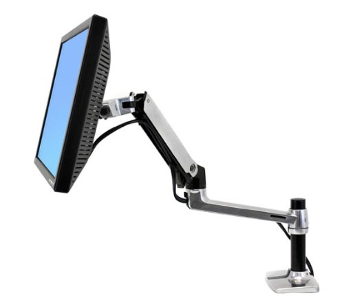 Ergotron LX Series Desk Mount LCD Arm - Soporte para televisor (9,1 kg, 60,96 cm (24"), 75 x 75, 100 x 100 mm, 0-330 mm, 75°, 360°) Negro