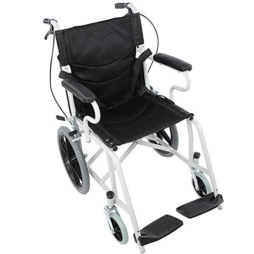 Estink - Andador ligero y plegable, 4 ruedas, silla de ruedas con freno de mano, silla de ruedas plegable, rueda trasera y ruedas antipinchazos