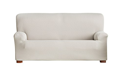 Eysa Ulises - Funda de sofá elástica, tela, 3 plazas, Color Crudo Eysa Ulises - Funda de sofá elástica, tela, 3 plazas, Color Crudo