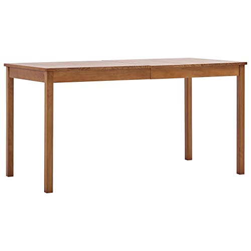 FAMIROSA Mesa de Comedor de Madera de Pino marrón Miel 140x70x73 cm