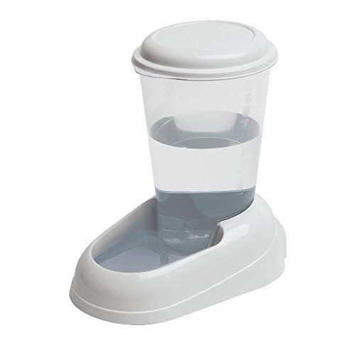 Ferplast Dispensador de agua para perros de talla pequeña y mediana y gatos NADIR 3 litros, Depósito transparente con tapa, Plástico, Base antideslizante, 29,2 x 20,2 x h 28,8 cm Blanco Ferplast Dispensador de agua para perros de talla pequeña y mediana y gatos NADIR 3 litros, Depósito transparente con tapa, Plástico, Base antideslizante, 29,2 x 20,2 x h 28,8 cm Blanco