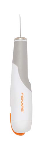 Fiskars Premium Cúter de alta Precisión, Cuchilla Nº2, Longitud total: 15 cm, Acero de calidad/Plástico, Blanco/Naranja, Premium, 1024387