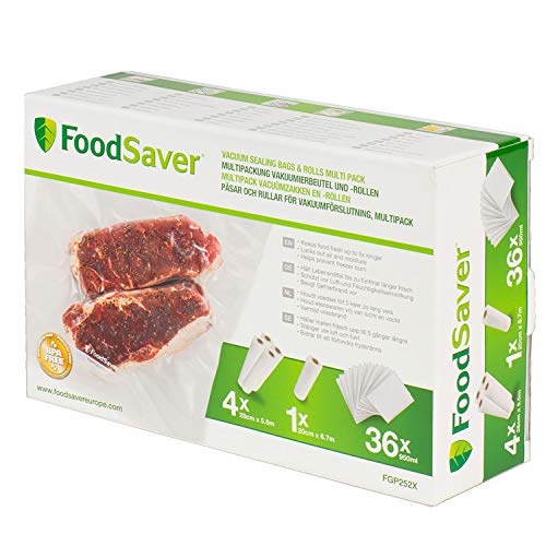 FoodSaver FGP252X Combo pack, Plástico, Transparente