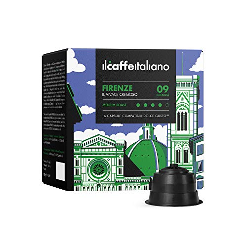 FRHOME - Nescafè Dolce Gusto 96 Càpsulas compatibles - Il Caffè Italiano - Mezcla Firenze Intensidad 9