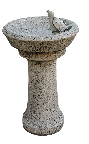 Fuente Bebedero para Pajaros de jardín en hormigón-Piedra 40X65cm.