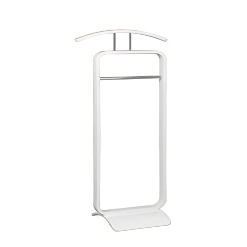 Galán de Noche, Colgador de Ropa y Complementos para Dormitorio, Modelo Olivari, Acabado en Madera Color Blanco, Medidas: 47 cm (Ancho) x 107 cm (Alto) x 35 cm (Fondo) Galán de Noche, Colgador de Ropa y Complementos para Dormitorio, Modelo Olivari, Acabado en Madera Color Blanco, Medidas: 47 cm (Ancho) x 107 cm (Alto) x 35 cm (Fondo)