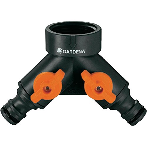 Gardena 940-26 940-26-Distribuidor Doble para grifos 20/27 y 26/34. 2 Ajustables con válvula de Cierre en Cada Salida, Estándar Gardena 940-26 940-26-Distribuidor Doble para grifos 20/27 y 26/34. 2 Ajustables con válvula de Cierre en Cada Salida, Estándar