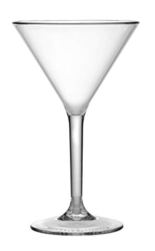 Garnet Coppa Martini Reutilizable - Juego de 6 piezas - Apto para lavavajillas - 26 Borde / 18 cl de servicio - Fabricado en Italia, plástico