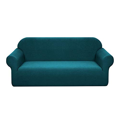 Granbest Funda de sofá, poliéster, tela de spandex, impermeable, elástica y cómoda 3 plazas Azul Y Verde