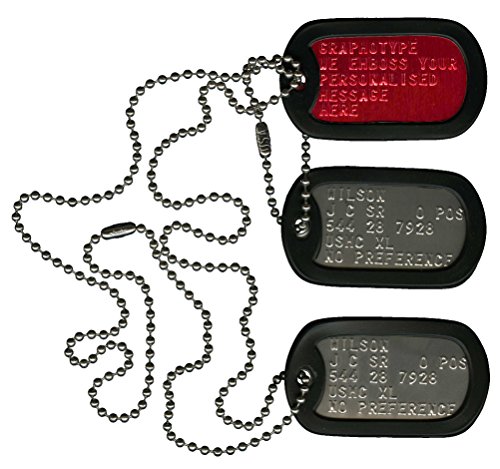 Graphotype™ US Army Medic Alert Triple Juego de Etiqueta: Disponibles en la Tienda de Exclusivamente Armydogtags
