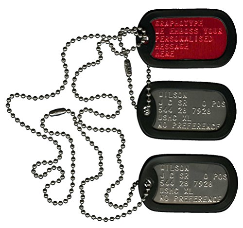 Graphotype™ US Army Medic Alert Triple Juego de Etiqueta: Disponibles en la Tienda de Exclusivamente Armydogtags Graphotype™ US Army Medic Alert Triple Juego de Etiqueta: Disponibles en la Tienda de Exclusivamente Armydogtags