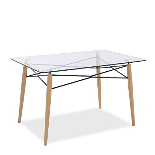 Grupo SDM Mesa London, Madera, Cristal, 120 x 80 cms