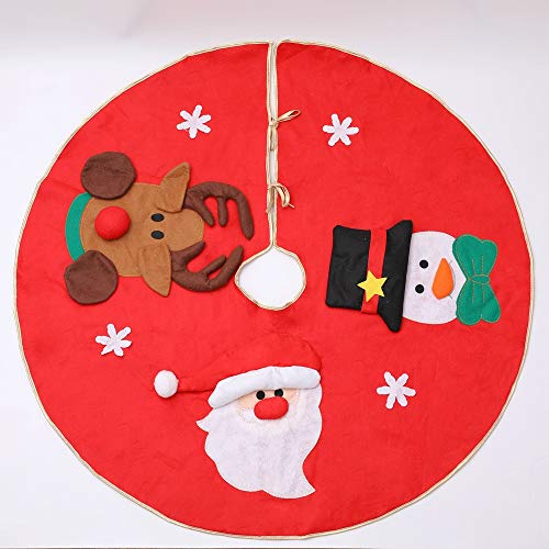 Gshy - Falda para árbol de Navidad, diseño de Papá Noel, muñeco de nieve, cubre pie de árbol de Navidad, decoración de árbol de Navidad, 100 cm