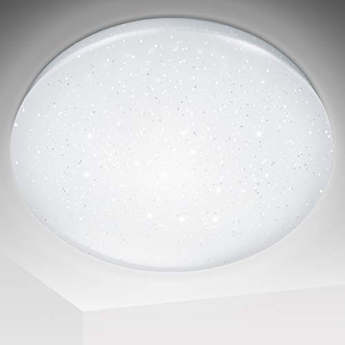 Hengda Lámpara de techo LED 16W 1440Lm, decoración de cielo estrellado, Blanco Frío 6000K, Ø34 cm, ideal para dormitorio, sala de estar, habitación infantil, baño, IP44 Impermeable Hengda Lámpara de techo LED 16W 1440Lm, decoración de cielo estrellado, Blanco Frío 6000K, Ø34 cm, ideal para dormitorio, sala de estar, habitación infantil, baño, IP44 Impermeable
