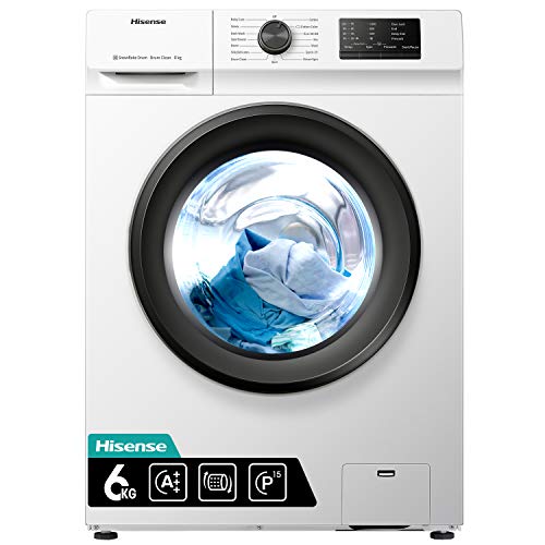 Hisense WFVC6010E - Lavadora Carga Frontal 6 Kg, 1000 RPM, 15 Programas, Control de balanceo inteligente del tambor,Display LED, Programa rápido, Bloqueo Infantil Hisense WFVC6010E - Lavadora Carga Frontal 6 Kg, 1000 RPM, 15 Programas, Control de balanceo inteligente del tambor,Display LED, Programa rápido, Bloqueo Infantil