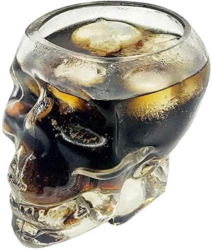 Home Accessories - Vaso de Cristal Transparente con Diseño de Calavera para Vodka Whisky