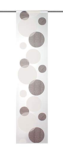 Home Fashion 87984-860 Scherli - Panel japonés, Fabricado en Voile, 245 x 60 cm, Color marrón