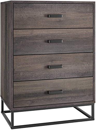 HOMECHO Cómoda de 4 Cajones Cómoda para Almacenaje para Salón Dormitorio Mueble Dormitorio de Madera Marrón 60 x 38.6 x 83.2cm HOMECHO Cómoda de 4 Cajones Cómoda para Almacenaje para Salón Dormitorio Mueble Dormitorio de Madera Marrón 60 x 38.6 x 83.2cm