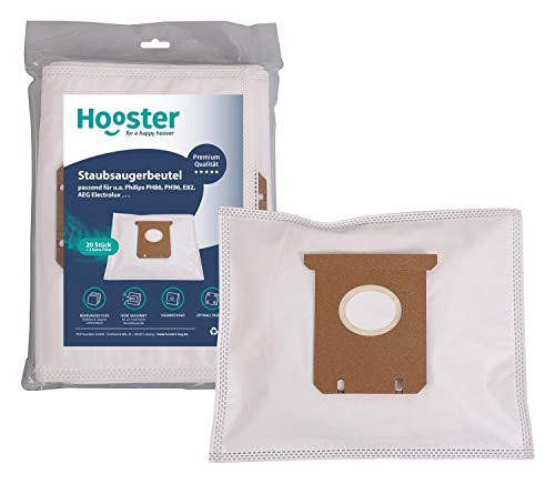 Hooster - 20 bolsas para aspiradora AEG Electrolux Ultrasilencer AUS 4040 Cool Silk Blue 1800W / con filtro adicional