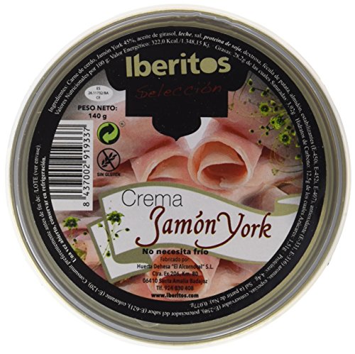 Iberitos - Crema de Jamon York - 10 Latas x 140 gr