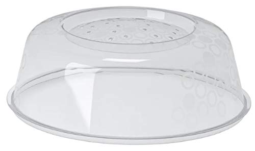 Ikea PRICKIG Tapa de microondas, Cubierta de placa transparente de calidad estándar con salidas de aire para un recalentamiento perfecto [Clasificado]