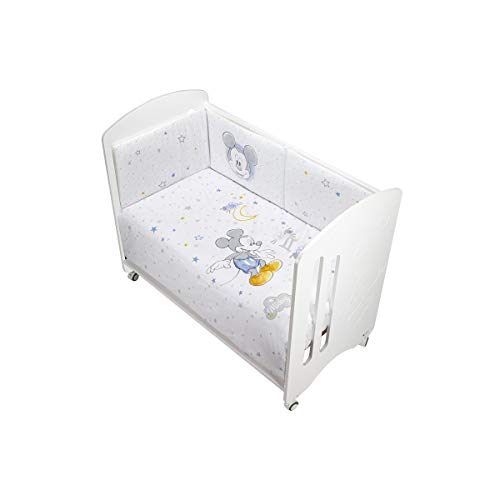 Interbaby Mk002-01 - Coordinado Disney Mickey Mouse Funda Nórdica Para Cuna, Blanco Interbaby Mk002-01 - Coordinado Disney Mickey Mouse Funda Nórdica Para Cuna, Blanco