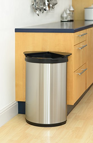 Interior 50 litros semi circular, media luna plana nuevo en forma, movimiento de cocina, cubos de basura de residuos de alimentos de sensor con auto de apertura y cierre de las tapas. Esta basura automático basura almacenamiento bin se abre hacia los lado Interior 50 litros semi circular, media luna plana nuevo en forma, movimiento de cocina, cubos de basura de residuos de alimentos de sensor con auto de apertura y cierre de las tapas. Esta basura automático basura almacenamiento bin se abre hacia los lado