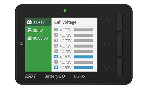 ISDT BattGo BG-8S - Medidor de batería para baterías LiPo/Life/Li-ion/NiMH/Nicd