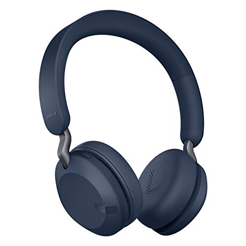 Jabra Elite 45h – Auriculares inalámbricos On-Ear compactos y Plegables – hasta 50 Horas de batería – tecnología de Llamadas a Dos micrófonos – Color Azul Marino
