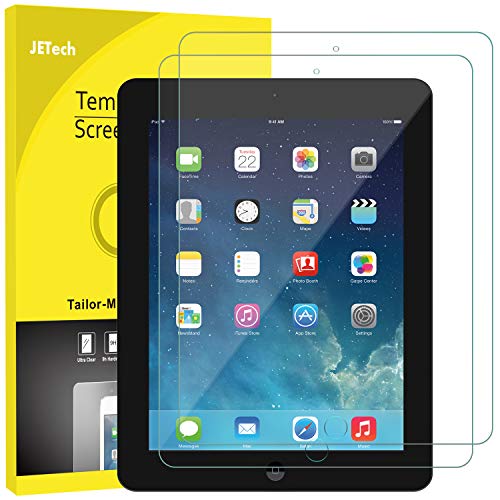 JETech Protector de Pantalla iPad 4, iPad 3 y iPad 2, Vidrio Templado, 2 Unidades