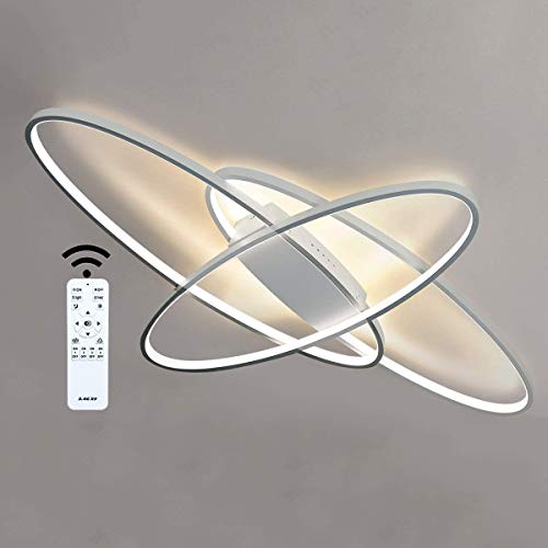 J.SUNUN Lámpara LED de Techo de 68W 5500LM Regulable Lámpara de Salón con Mando a Distancia Acrílica de Comedor Lámpara Colgante de Diseño Moderno Ovalado de Dormitorio Baño Lámpara 95×65×8CM J.SUNUN Lámpara LED de Techo de 68W 5500LM Regulable Lámpara de Salón con Mando a Distancia Acrílica de Comedor Lámpara Colgante de Diseño Moderno Ovalado de Dormitorio Baño Lámpara 95×65×8CM