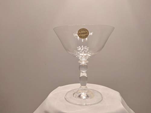 Juego de 6 copas champán de 290 ml de cristal Bohemia modelo Grazia