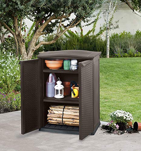 Keter Mini Rattan Style - Armario, color Negro / marrón Keter Mini Rattan Style - Armario, color Negro / marrón