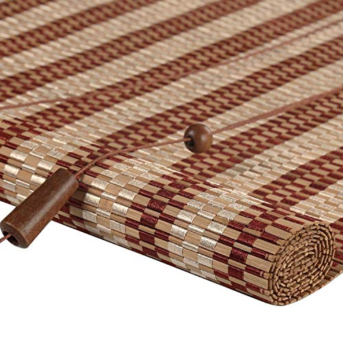K&F-Bamboo blinds Persianas Horizontales, Cortinas De Bambú Natural Que Levantan La Persiana Romana Que Cuelga La Sombrilla (Ancho X Altura) (Color : D, Size : 90x120cm)