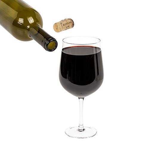 Kopfsalat Copa de vino XXL gigante – para una botella de vino blanco o rojo – 750 ml de capacidad