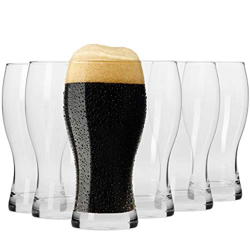 Krosno Altos Vasos Copas de Cerveza | Conjunto 6 Piezas | 500 ML | Elite Collection Uso en Casa, Restaurante y en Fiestas | Apto para Microondas y Lavavajillas