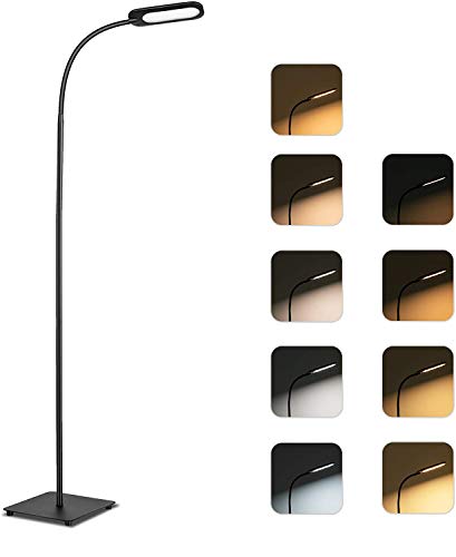 Lámpara de pie modernas led, 5 temperaturas de color, 4 niveles de brillo, TECKIN 12W Luz de piso con control táctil de lectura regulable para salón, dormitorio, Long lifespan High lumens Lámpara de pie modernas led, 5 temperaturas de color, 4 niveles de brillo, TECKIN 12W Luz de piso con control táctil de lectura regulable para salón, dormitorio, Long lifespan High lumens