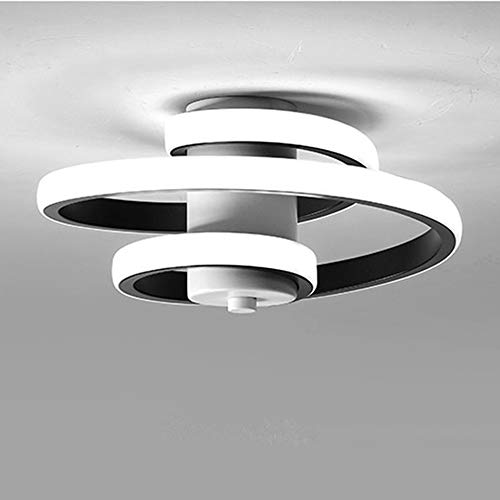 Lámpara de Techo Moderna, 18W Plafón LED Moderno, Lámpara de Techo de Diseño Línea Espiral, Iluminación de techo para Salón Dormitorio Cocina Sala de Estar Pasillo Comedor, 220V, Luz Blanco Frío 6000K