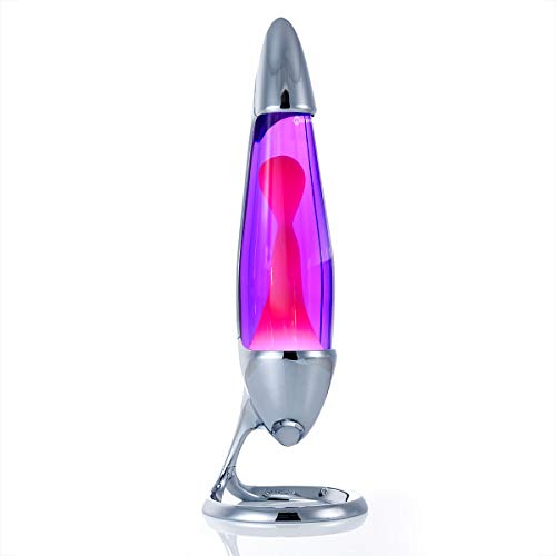 Lámpara Mathmos Neo Lava para niños y adultos en cromo (Violeta/Rosa)